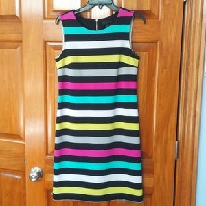 Worthington Multi Striped Stretch Dress, Size Small, Like New